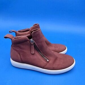 Ecco Soft 7 Ankle‎ Boot Andorra Maroon Women Size 7-7.5  EU 38  470313